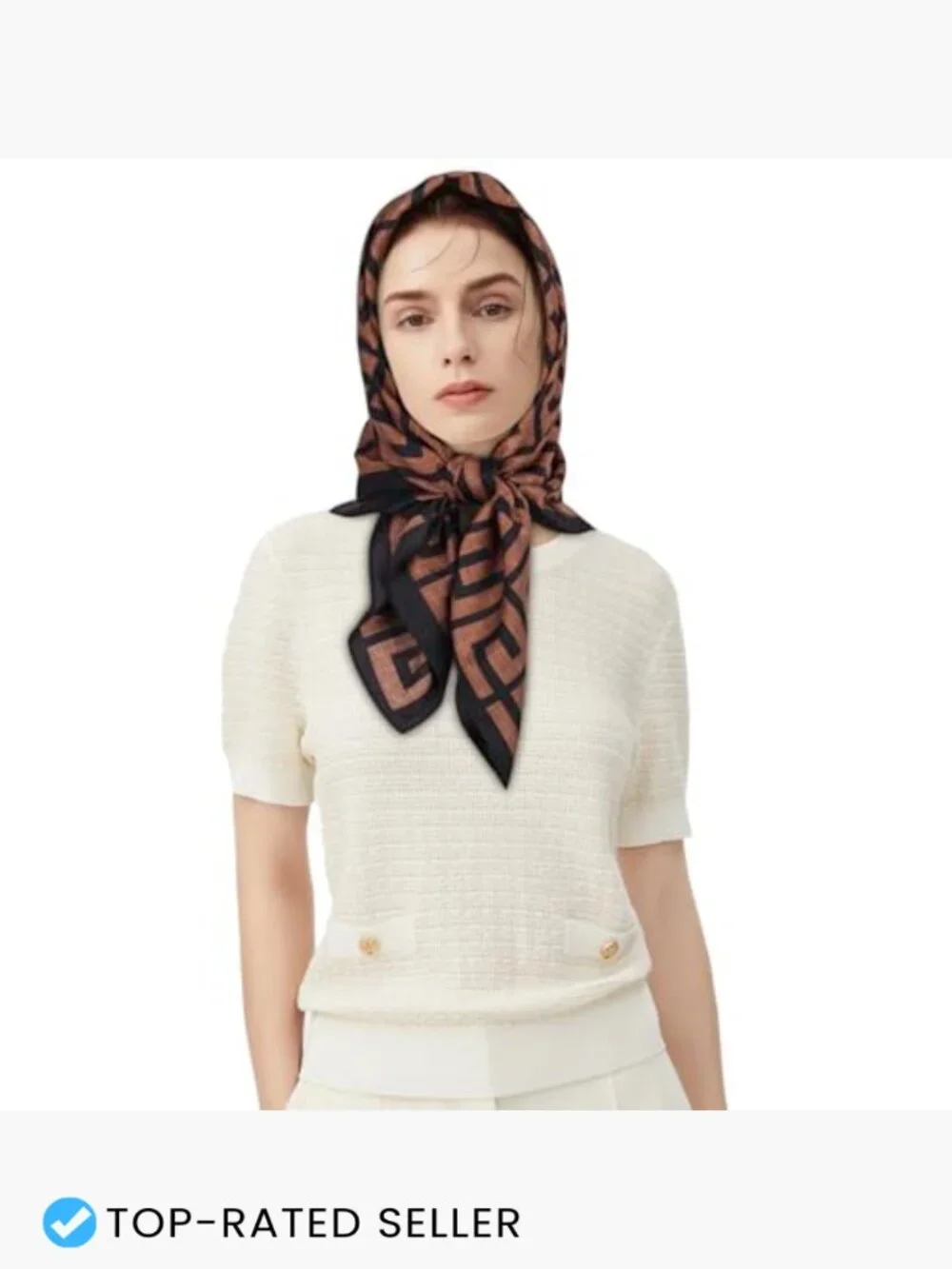 Luxury Satin Head Scarf 35x35 Silk-like Wrap Versatile Hair Scarf Shawl